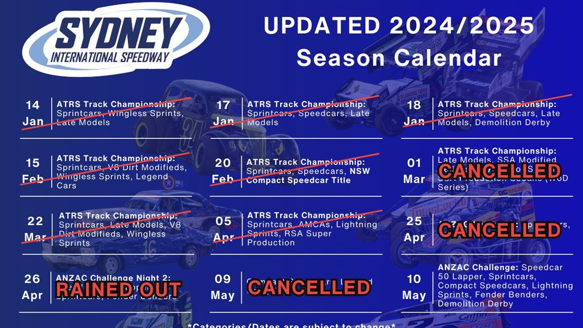 UPDATED EVENT CALENDAR