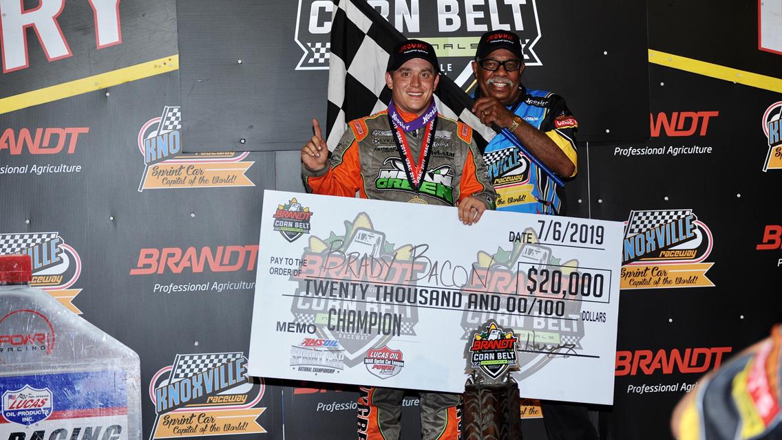 BACON BANKS $20,000 IN DOMINATING CORN BELT NATIONALS FEATURE