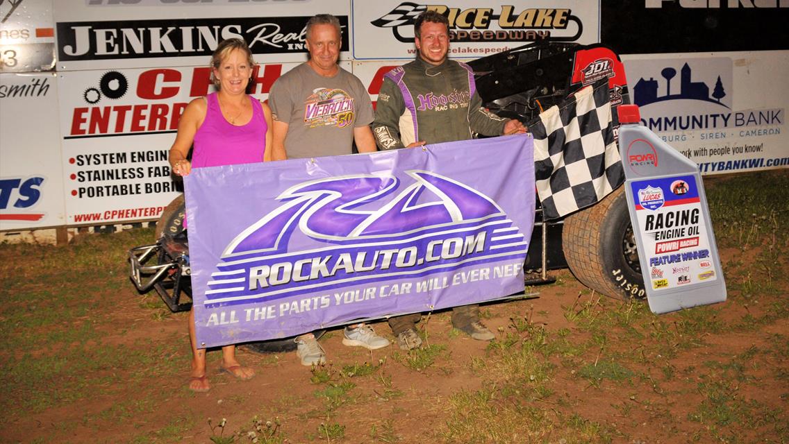 High Flying Cam Shafer races to Win at Rice Lake