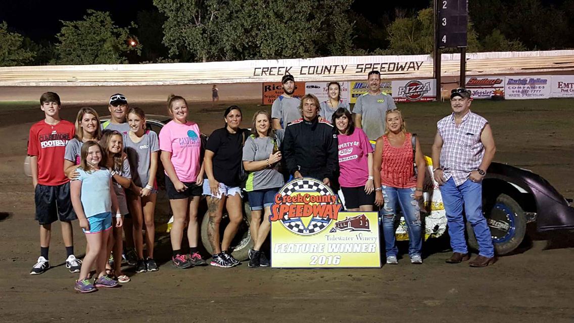 Bates Picks Up First Win of the Season, Davis, Knebel, Wolfe, McQuary Repeat at Creek County Speedway on Saturday Night