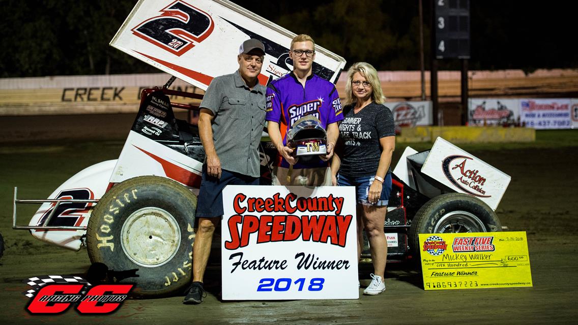 McSperitt Up To Eight Wins At Creek County Speedway As Walker, Tyre, Longacre, and York Return To Victory Lane