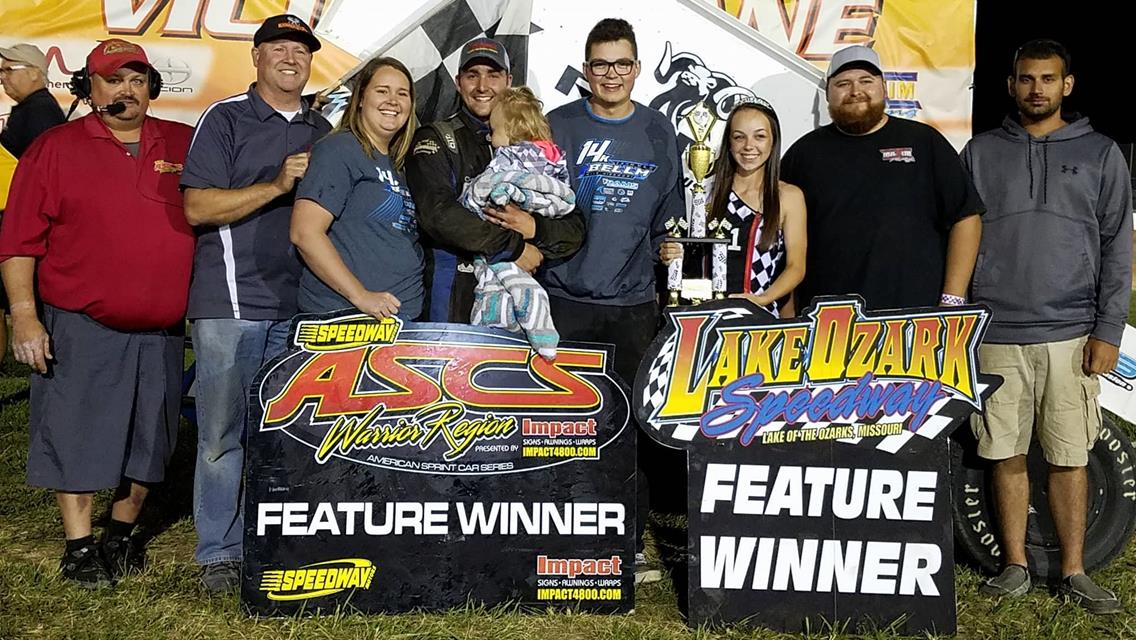 ASCS Warrior Region At Lake Ozark Speedway Goes to Kyle Bellm