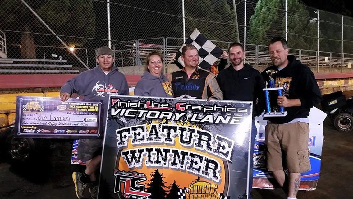 Campos And Yeack Win Schram Brothers Excavating Twin 50’s; A. Case, Broadwell, And Taylor Also Collect August 6th SSP Wins