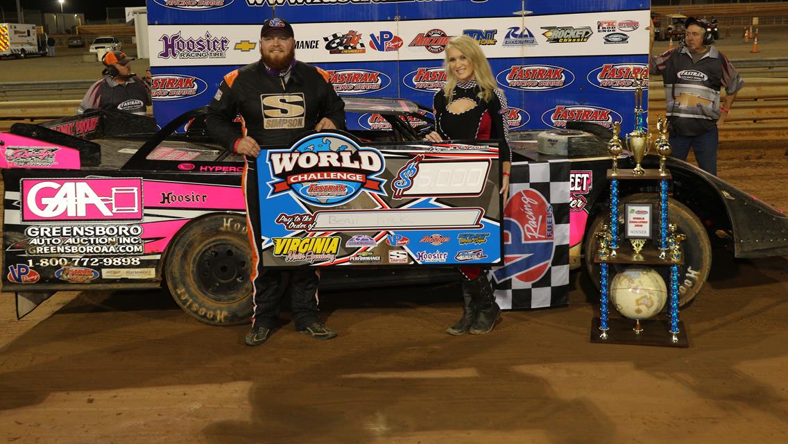 Benji Hicks Holds Off Late Charge by Tyler Bare to Score the $5000 FASTRAK World Challenge Victory
