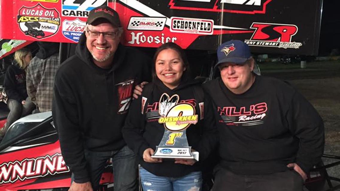 Hill Scores First Career 360ci Winged Sprint Car Win in Return to Home Track