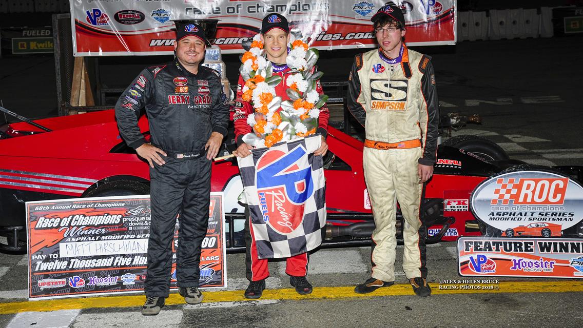MATT HIRSCHMAN BECOMES MOST PROLIFIC WINNER IN THE HISTORY OF THE RACE OF CHAMPIONS  WITH 6TH WIN IN THE 68TH ANNUAL RACE OF CHAMPIONS 250 TO CLOSE OU