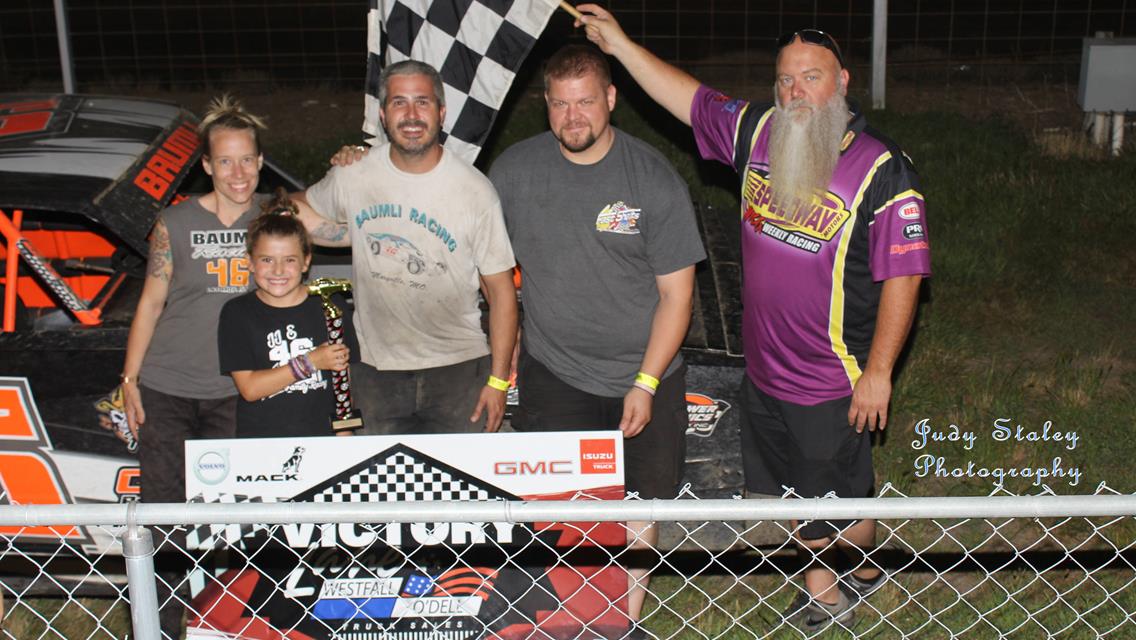 A trio of drivers add their names to the 2019 win list at US 36 Raceway on July 12