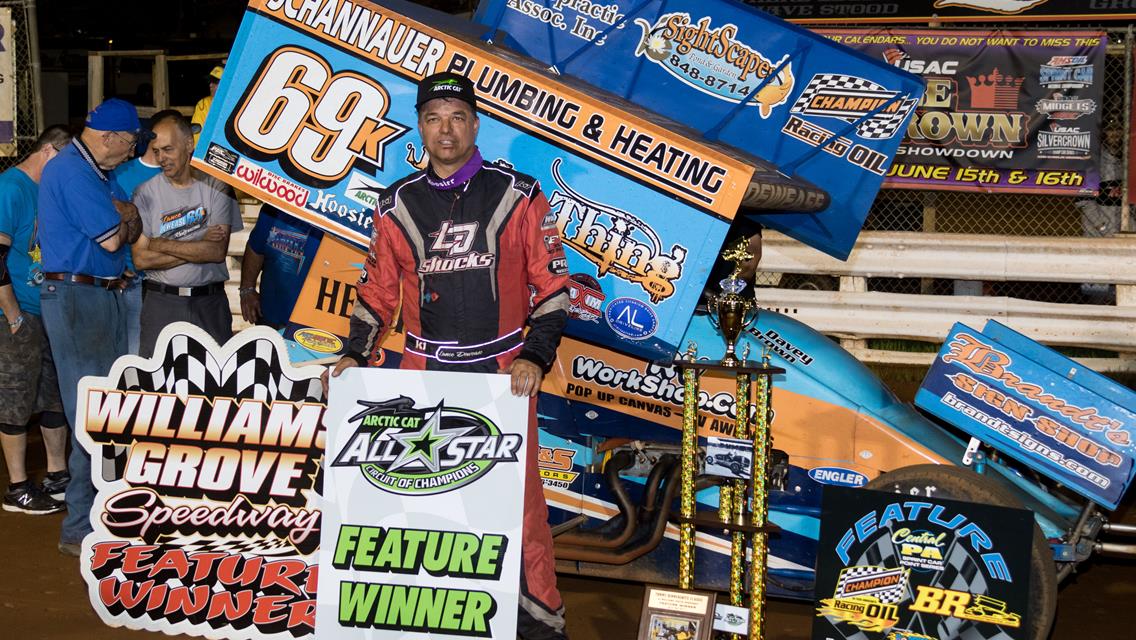 Lance Dewease outduels Freddie Rahmer for Hinnershitz Memorial title at Williams Grove Speedway