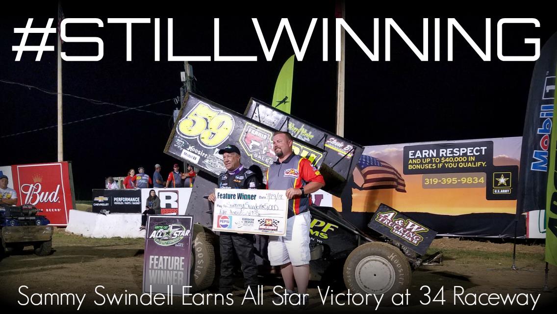 Sammy Swindell beats Eliason and Macedo at 34 Raceway for 27th career All Star victory