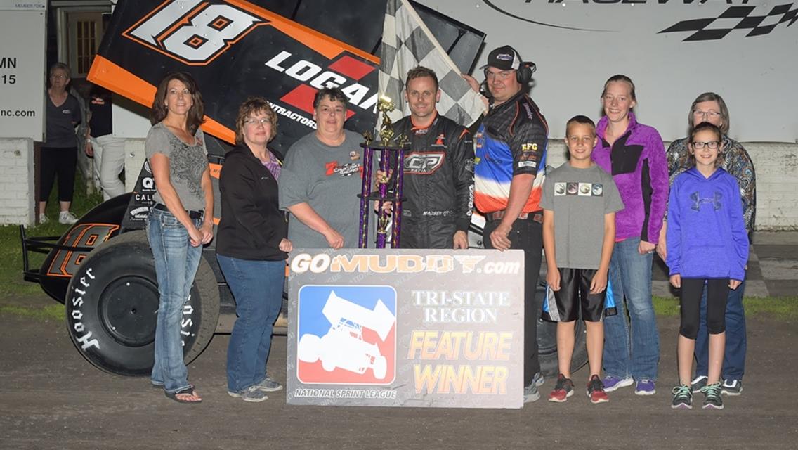 Madsen Outlasts Grosz to Claim GoMuddy.com NSL 360 Tri-State Event at Fairmont Raceway