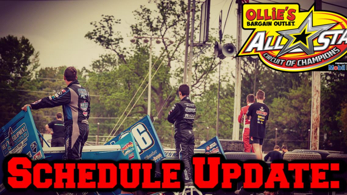 Schedule Update: All Star Circuit of Champions reschedule five events lost to weather