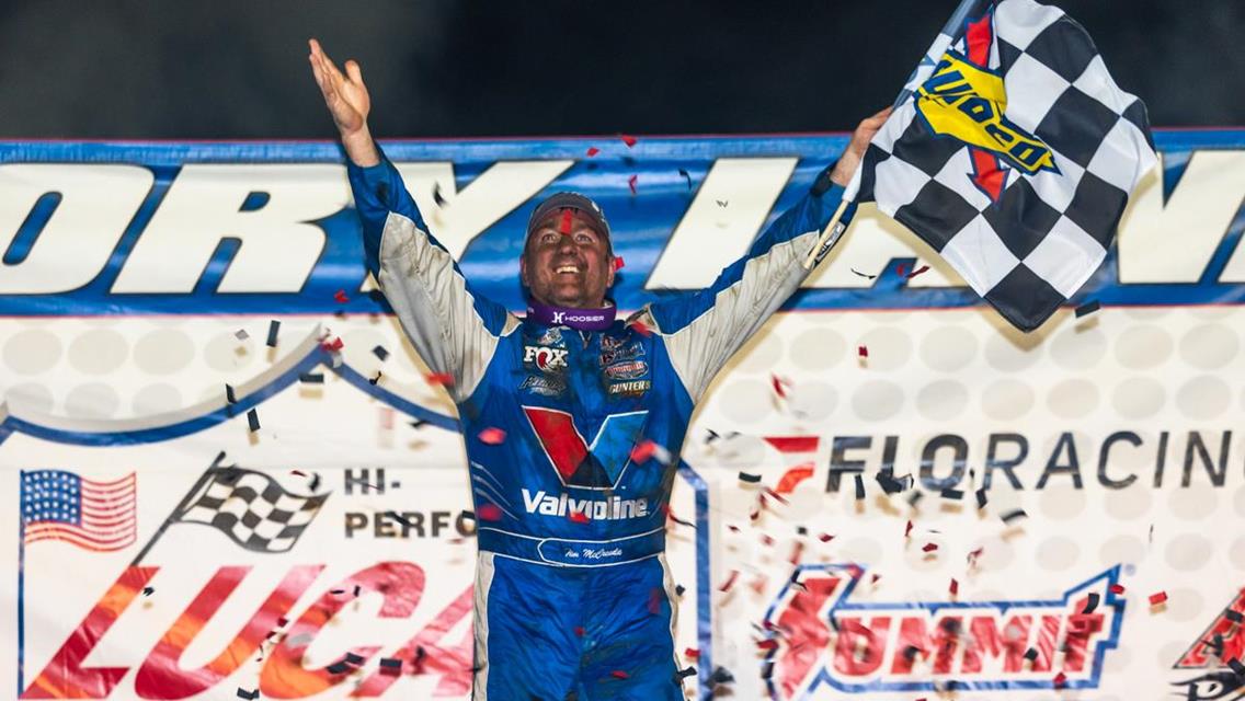 Tim McCreadie piloted the Rocket1 Racing No. 1 XR1.2 Super Late Model to the $50,000 win in Saturday night&#39;s Topless 100 finale at Batesville Motor Speedway (Locust Grove, Ark.) with the Lucas Oil Late Model Dirt Series. (Heath Lawson image)