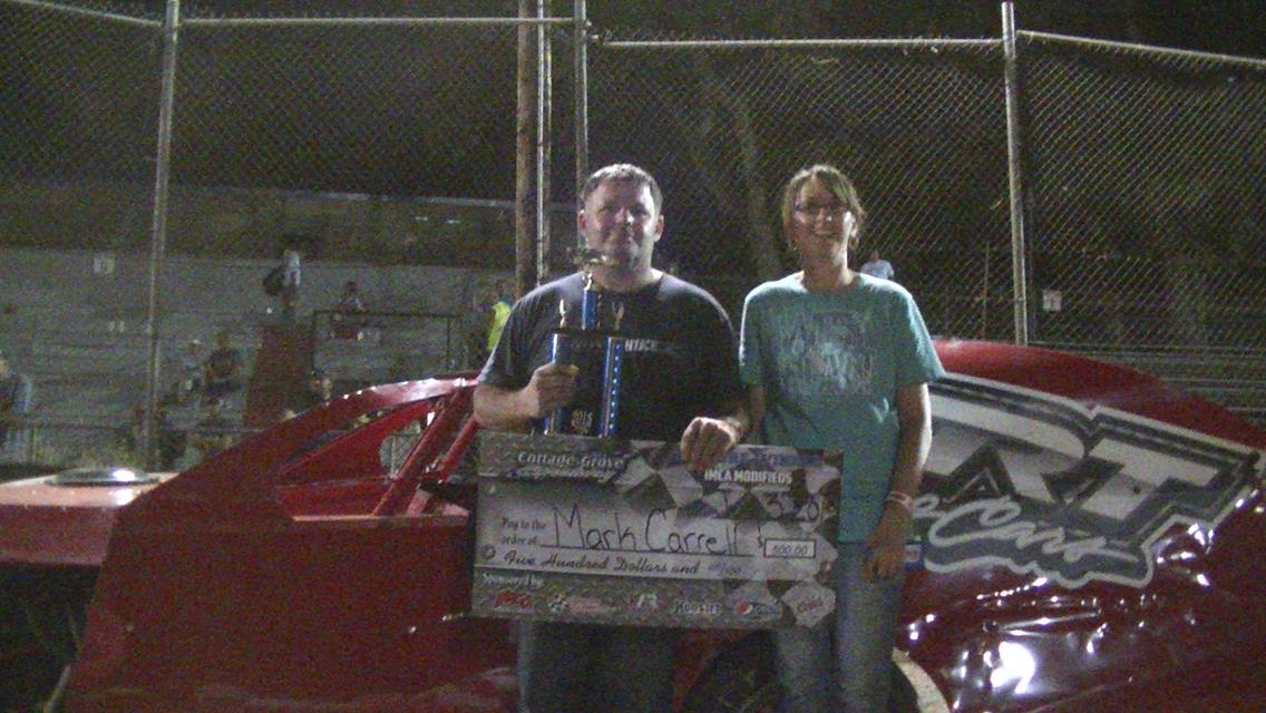 Mark Carrell Captures IMCA Modified Victory At CGS