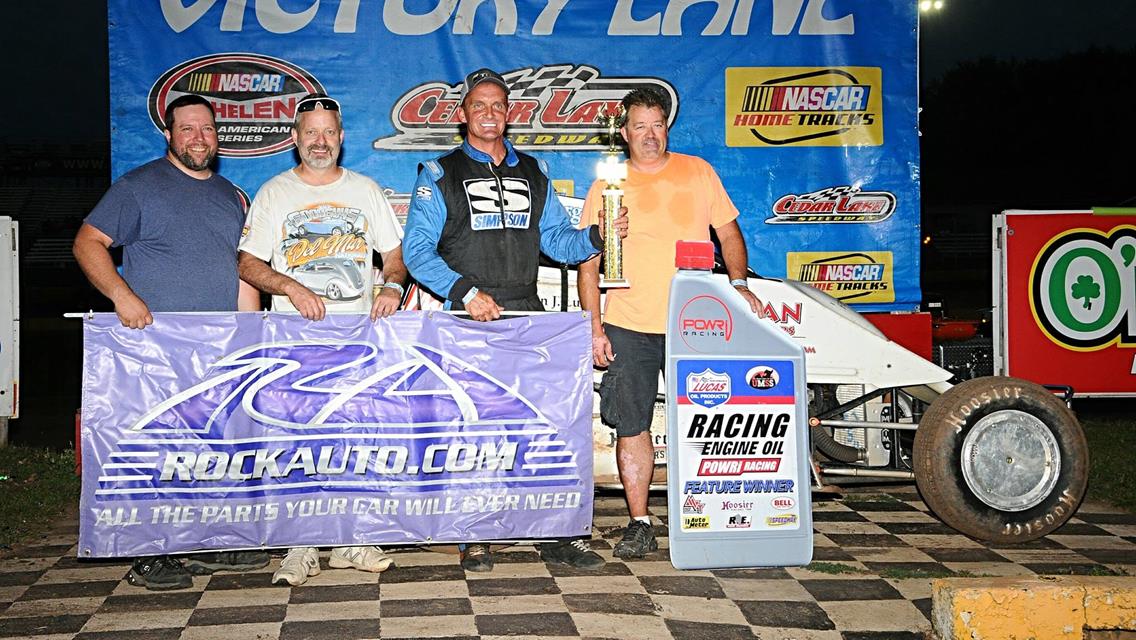 Brad Peterson Picks Up Second Traditional Win at Cedar Lake Speedway