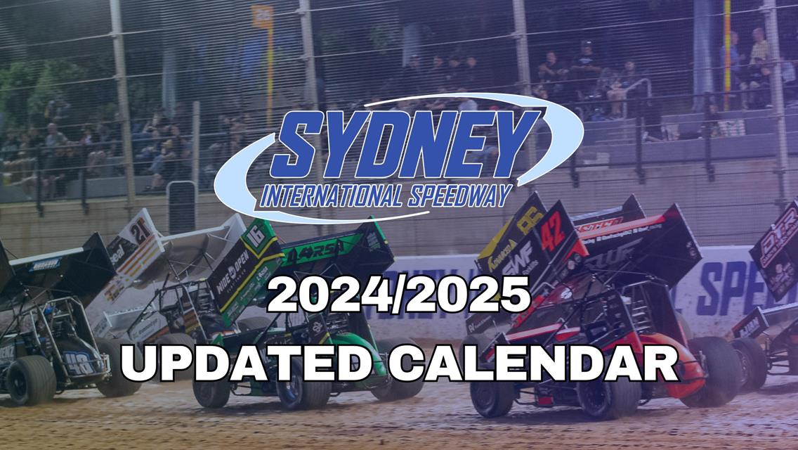 2024/2025 Updated Season Calendar