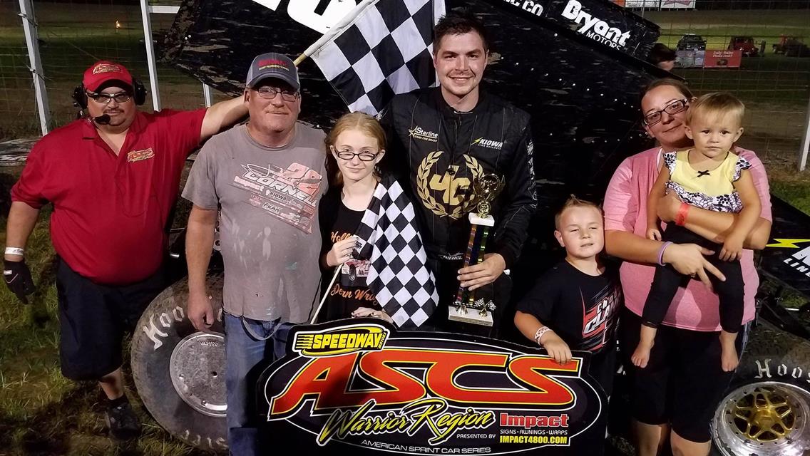 Jonathan Cornell On Top With ASCS Warrior At U.S. 36 Raceway