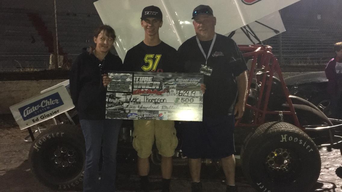 Thompson Hustles From Eighth to Win at Cottage Grove Speedway