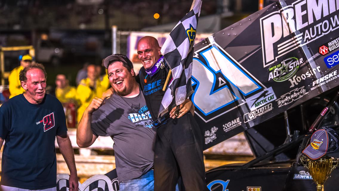 Brian Montieth Uses Last Lap Pass to Take Down Lance Dewease during All Star Visit to Williams Grove Speedway