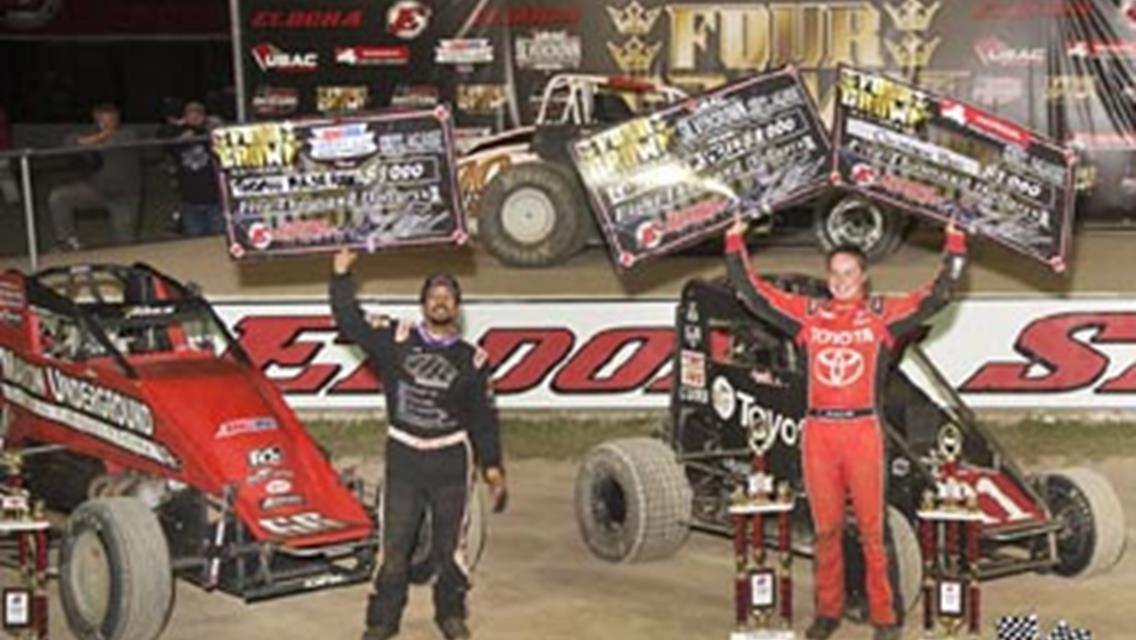 BELL SCORES USAC MIDGET AND SILVER CROWN WINS; MESERAULL VICTORIOUS IN SPRINT CARS