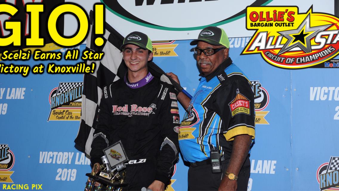 Gio Scelzi dominates All Star visit to Knoxville Raceway and becomes youngest 410 winner in track history