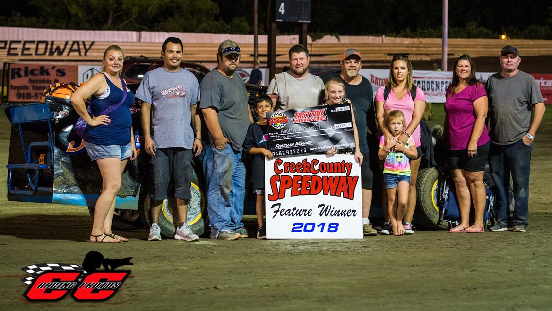 Alley, Davis, McQuary, McSperitt, and Longacre Earn Creek County Speedway Wins