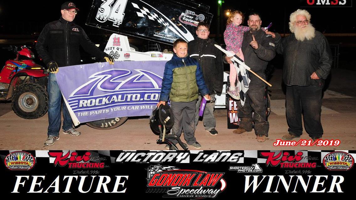 SABRASKI MACK ESTEY WIN MOD FEATURES AT GONDIK LAW SPEEDWAY