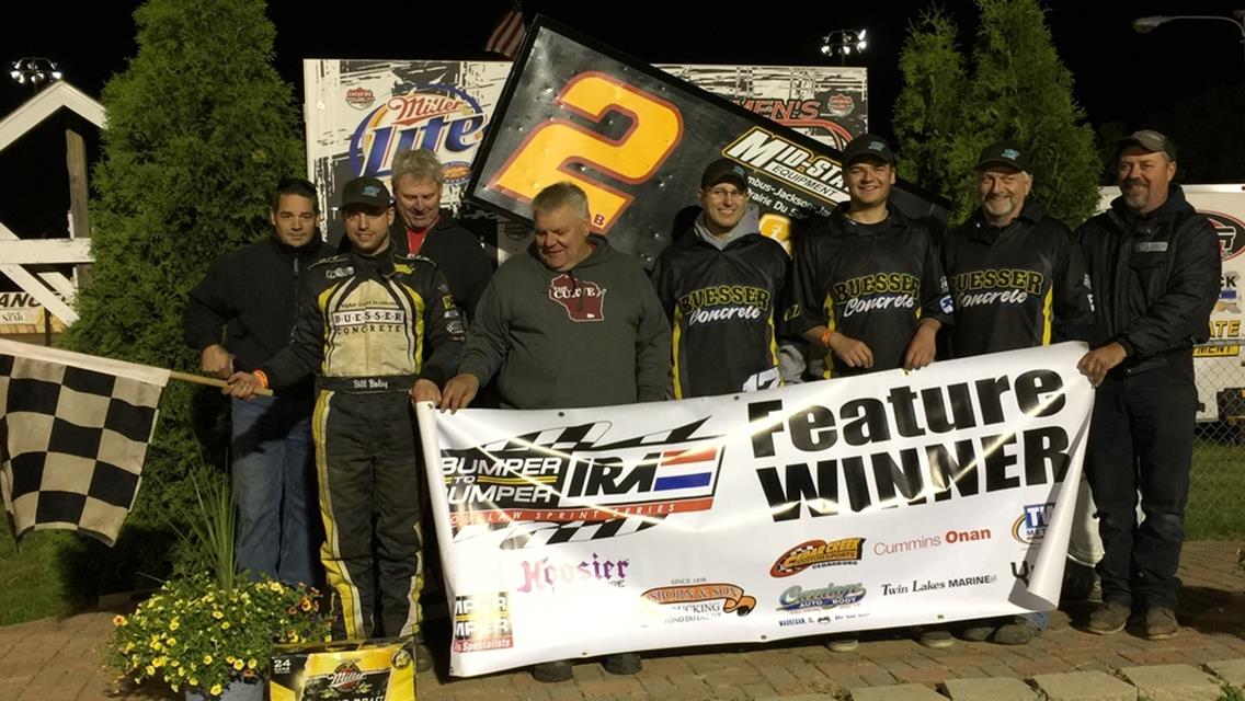BALOG VICTORIOUS ON RECORD SETTING NIGHT AT ANGELL PARK SPEEDWAY, OUTRUNS MADSEN AND REINKE FOR WIN TO MAINTAIN PERFECT IRA STATUS!