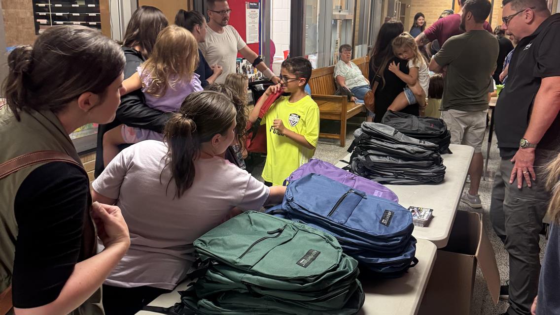 FUSION FINANCIAL GROUP AT THRIVENT AND BAPS MOTOR SPEEDWAY PROUDLY HOST THIRD ANNUAL THRIVENT BACKPACKING AT NEWBERRY ELEMENTARY.