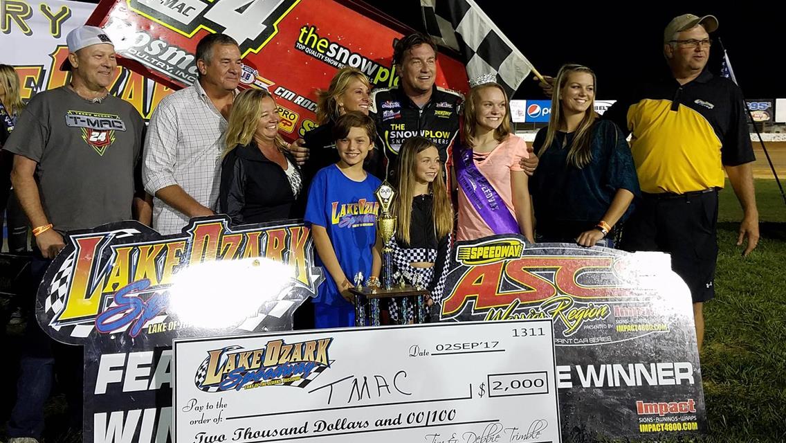Terry McCarl Leads The Way With ASCS Warrior at Lake Ozark Speedway