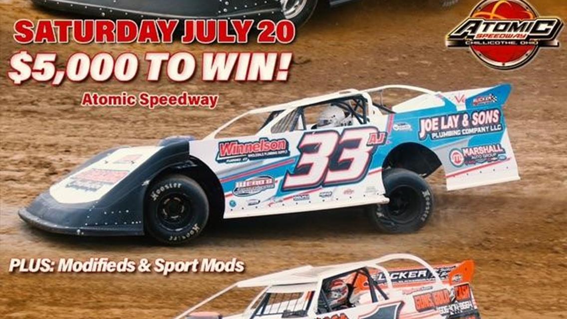 Valvoline American Late Model Iron-Man Series Fueled by VP Racing Fuels Rides Back to Atomic Speedway on Saturday July 20