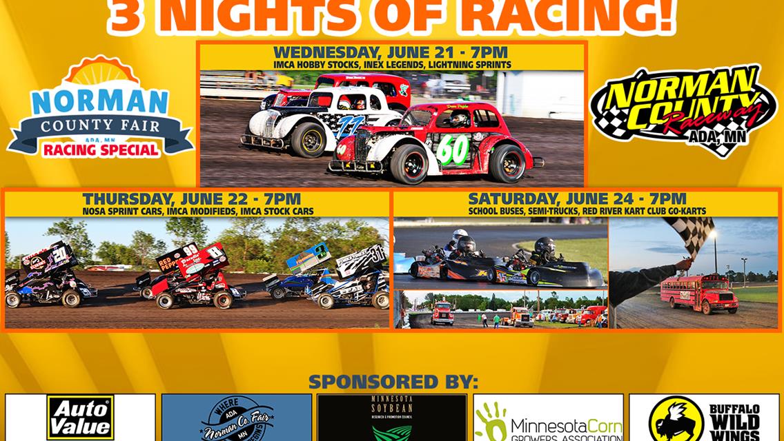 Norman County Fair Race Special - June 21, 22 &amp; 24