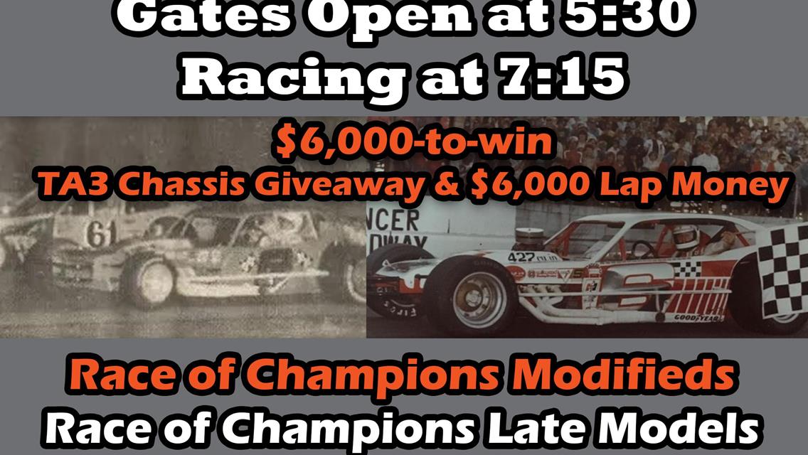 MAYNARD TROYER CLASSIC 60-LAPS $6,000-TO-WIN ON FRIDAY, AUGUST 30, 2019 FOR THE RACE OF CHAMPIONS ASPHALT MODIFIED SERIES TO FEATURE TROYER MANUFACTUR