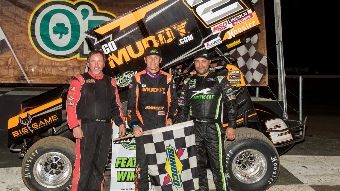 Kerry Madsen stops the sweep at Bubba Raceway Park