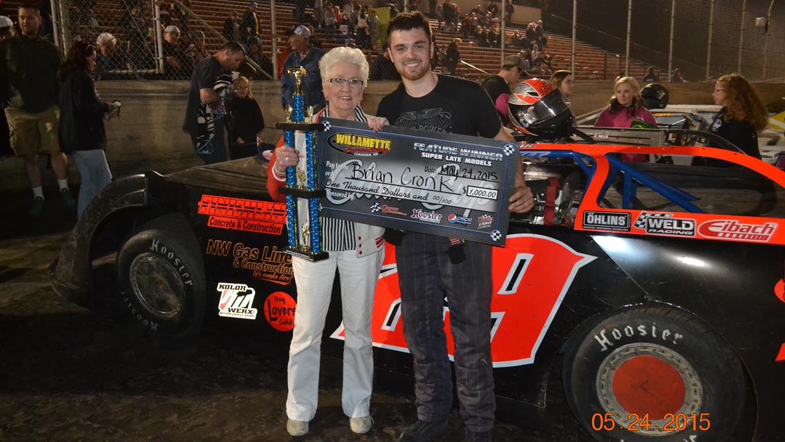 Cronk Sweeps Willamette Speedway&#39;s Clair Cup; Pickett, T. Yeack, And K. Yeack Also Earn Wins