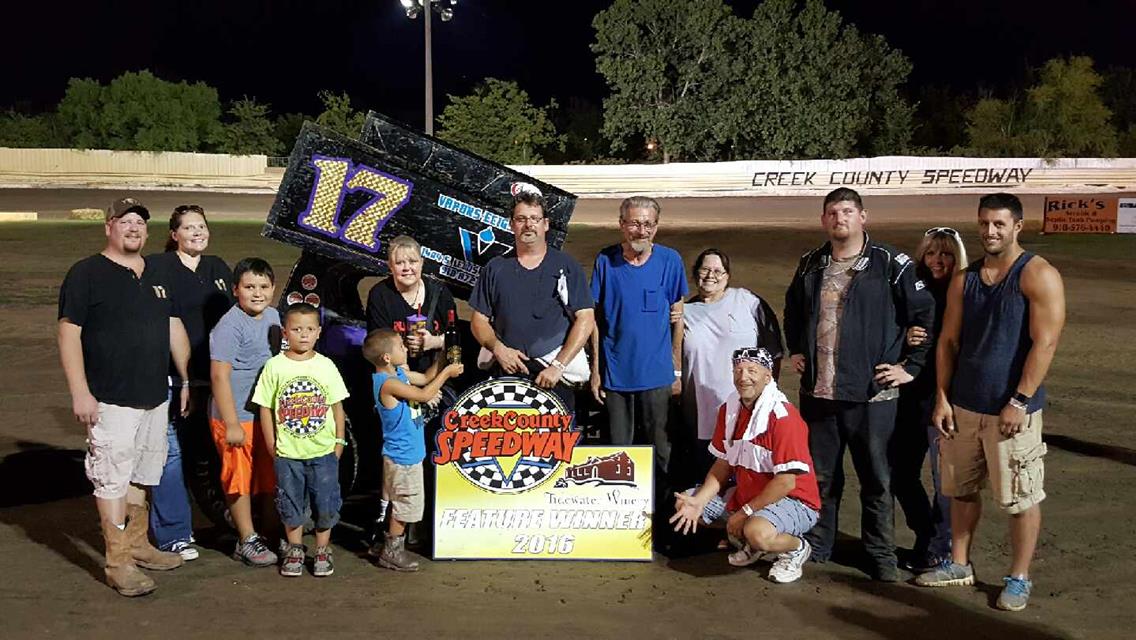 Bates Picks Up First Win of the Season, Davis, Knebel, Wolfe, McQuary Repeat at Creek County Speedway on Saturday Night