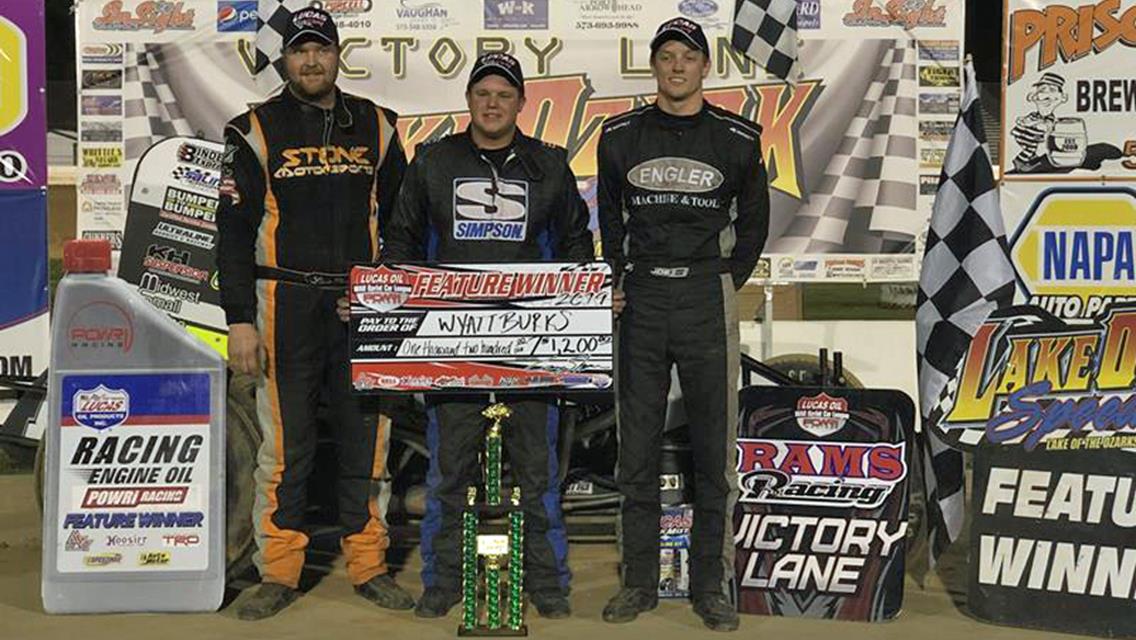 Burks headlines POWRi WAR at Lake Ozark Speedway