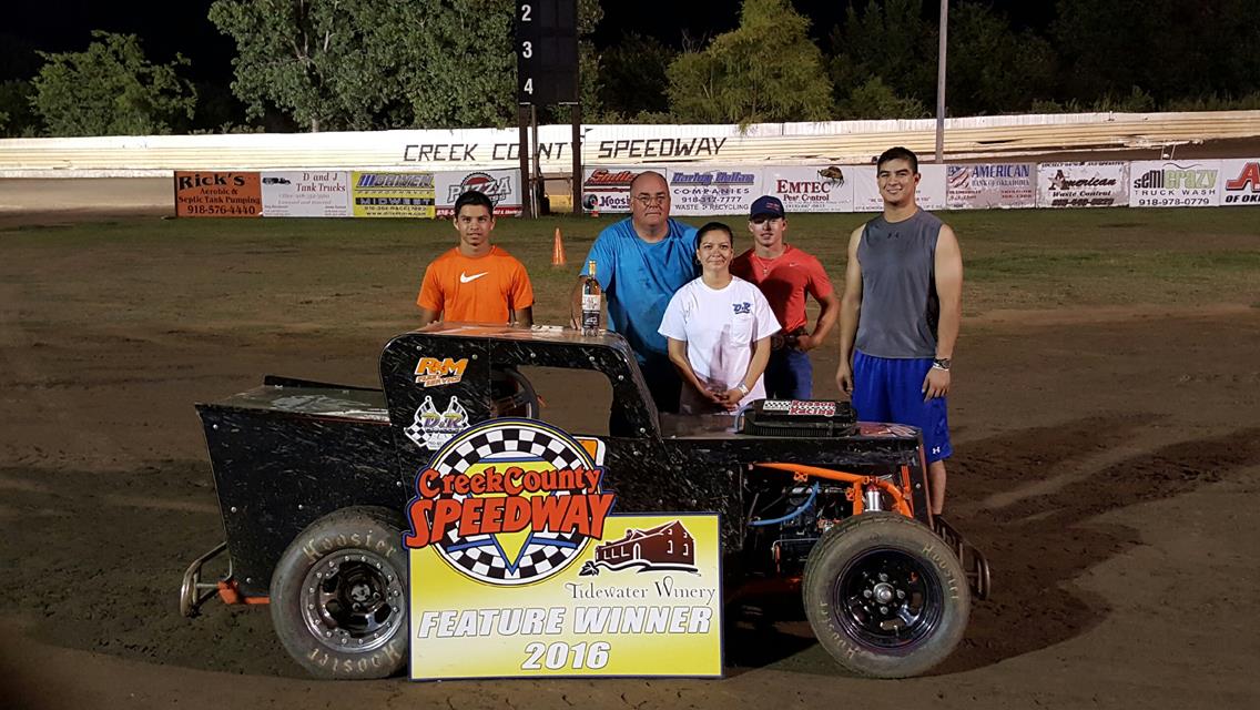 Bates Picks Up First Win of the Season, Davis, Knebel, Wolfe, McQuary Repeat at Creek County Speedway on Saturday Night