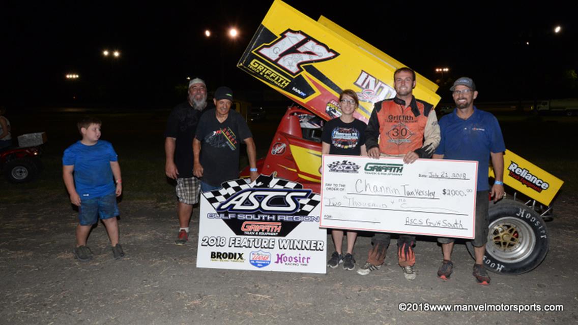 Channin Tankersley Wins With ASCS Gulf South At Battleground Speedway