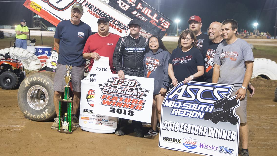 Hafertepe Holds Off Swindell For Lucas Oil American Sprint Car Series Victory At I-30 Speedway
