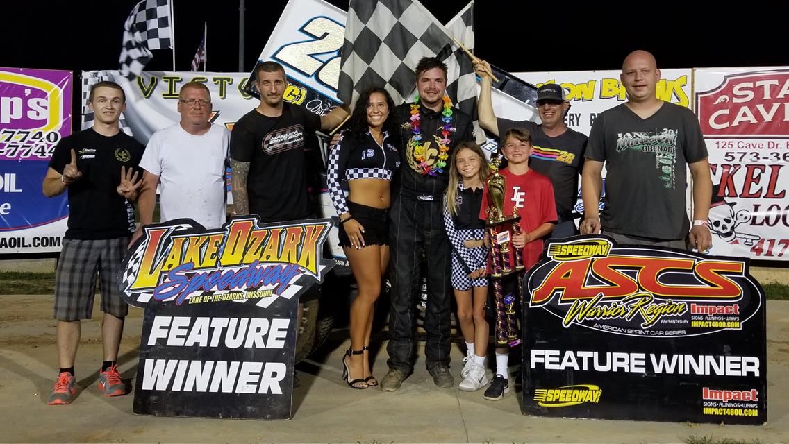 Cornell Holds Off Paulus For ASCS Warrior Score At Lake Ozark Speedway
