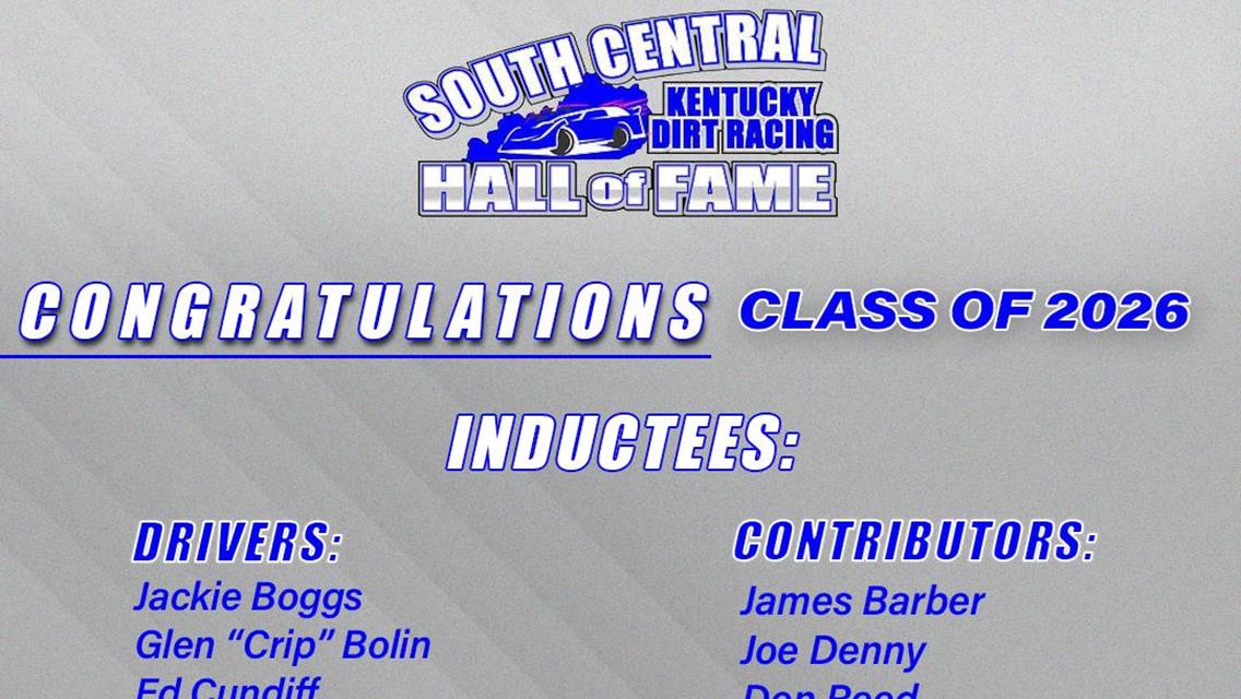 South-Central Kentucky Dirt Racing Hall of Fame Announces Class of 2026