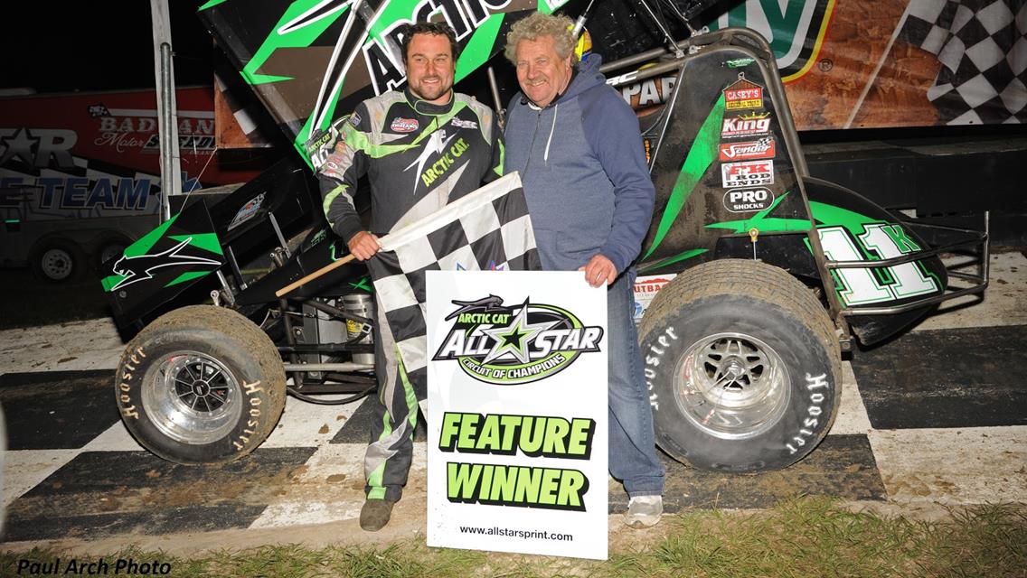 Kraig Kinser Opens 2016 Arctic Cat All Star Season with Win at Bubba Raceway Park