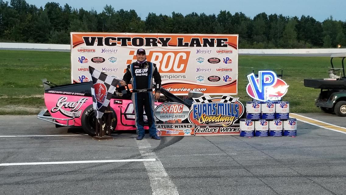 SCOTT WYLIE RUNS TO RACE OF CHAMPIONS ASPHALT SPORTSMAN MODIFIED SERIES  VICTORY IN SERIES FIRST EVER VISIT TO EVANS MILLS SPEEDWAY