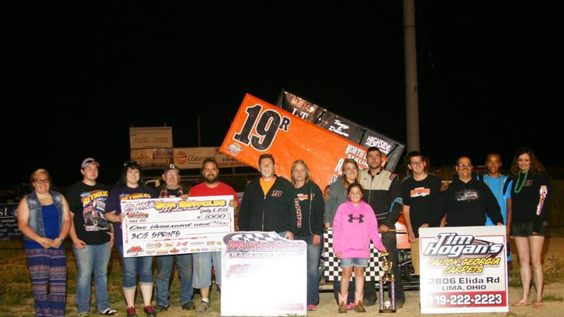 Steve Rando wins Waynesfield 305 race 7/4/15