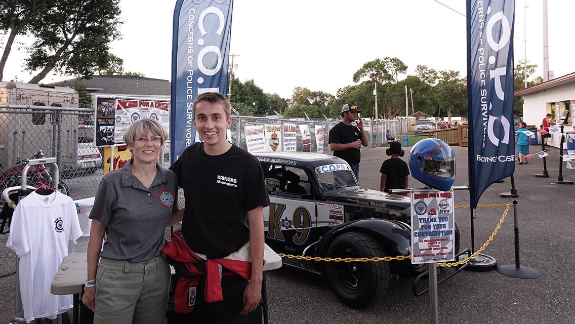 Kringas Wins C.O.P.S. Race – Lafayette County Speedway, Darlington WI