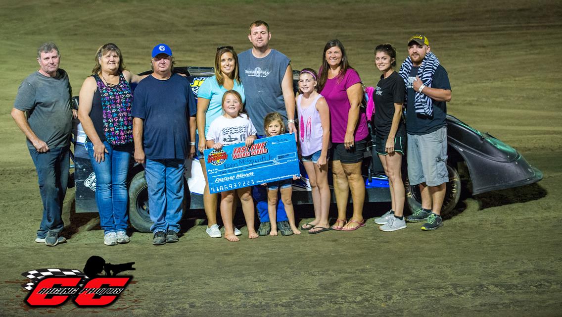 Davis Continues Modified Dominance as Morton, McSperitt, Scott, and McQuary Pick Up Creek County Speedway Victories