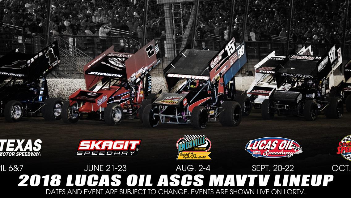 MAVTV to air 13 Lucas Oil ASCS National Tour Races in 2018