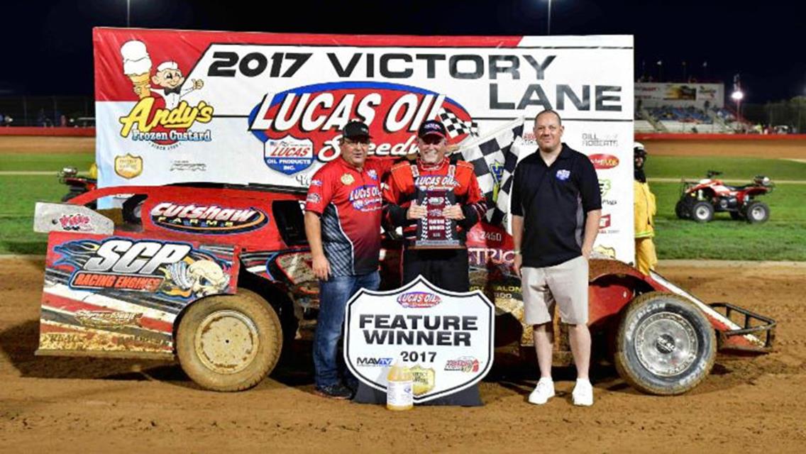 Cutshaw rolls in featured USRA Modified main event at Lucas Oil Speedway; Henson, Marrant and Jackson also prevail