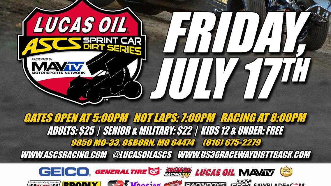 Lucas Oil American Sprint Car Series At U.S. 36 Raceway This Friday