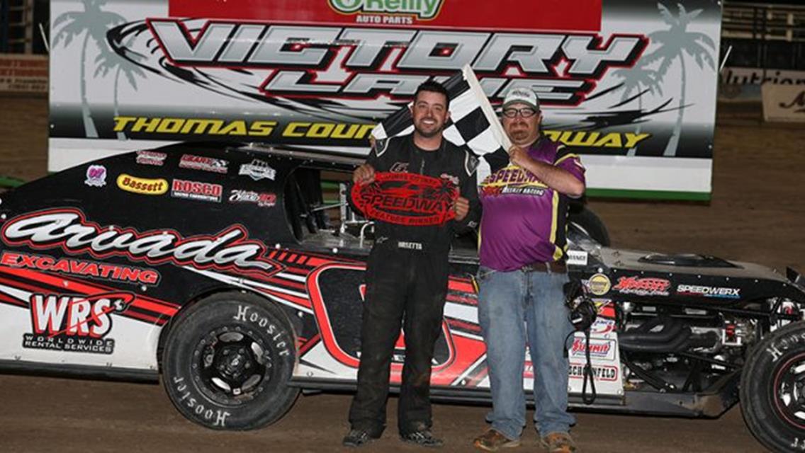 New ride carries Ursetta to two Colby wins, IMCA Modified Madness checkers pay $3K